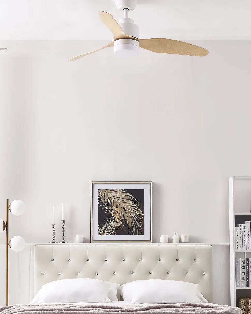 Ventoinha De Teto Branca Com Luz Led Anderson