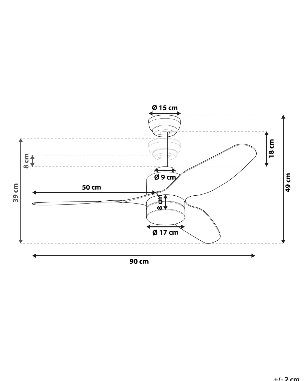 Ventoinha De Teto Branca Com Luz Led Anderson