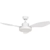 Ventoinha De Teto Branca Com Luz Led Banderas