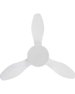 Ventoinha De Teto Branca Com Luz Led Banderas