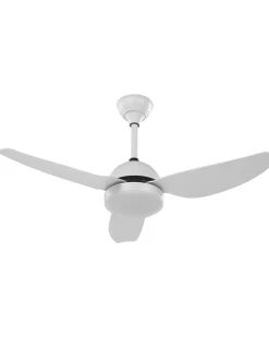 Ventoinha De Teto Branca Com Luz Led Toplica