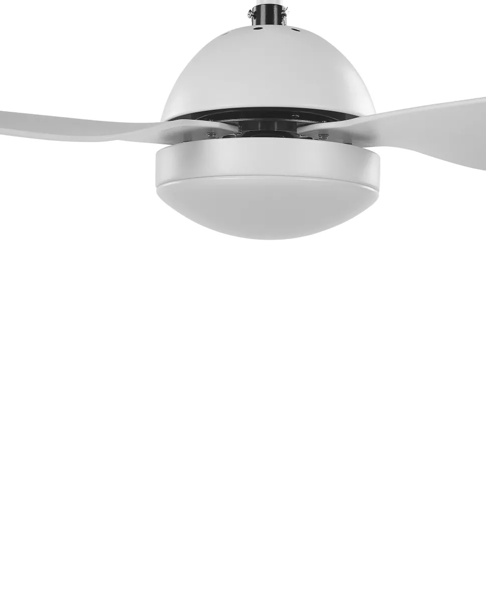 Ventoinha De Teto Branca Com Luz Led Toplica