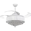 Ventoinha De Teto Branca Com Luz Led Peel