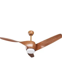 Ventoinha De Teto Castanha Escura Com Luz Paria