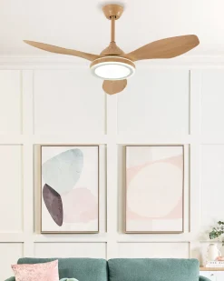 Ventoinha De Teto Castanha Com Iluminação Muddy