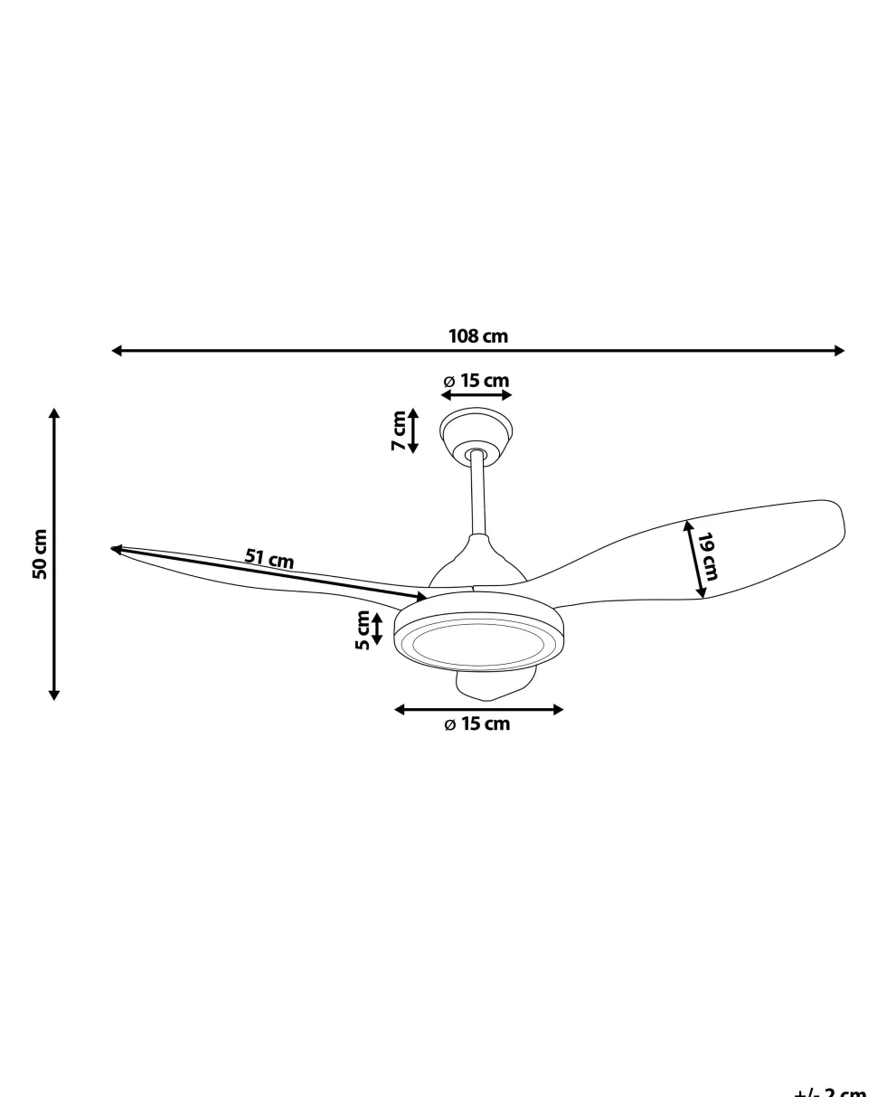 Ventoinha De Teto Castanha Com Iluminação Muddy