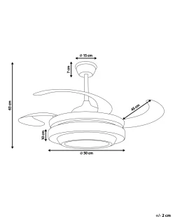 Ventoinha De Teto Dourada Com Iluminação Ashley