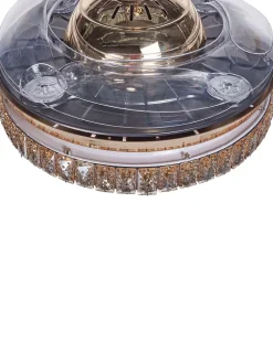 Ventoinha De Teto Dourada Com Iluminação Ashley