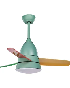 Ventoinha De Teto Multicolor Com Luz Strawberry