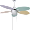 Ventoinha De Teto Multicolor Com Iluminação Weber