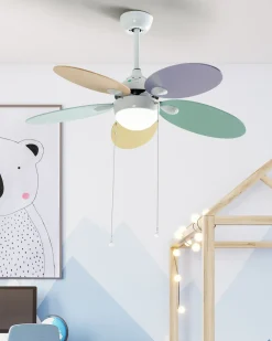 Ventoinha De Teto Multicolor Com Iluminação Weber