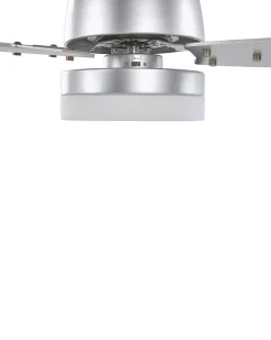 Ventoinha De Teto Prateada Com Luz Led Mlava