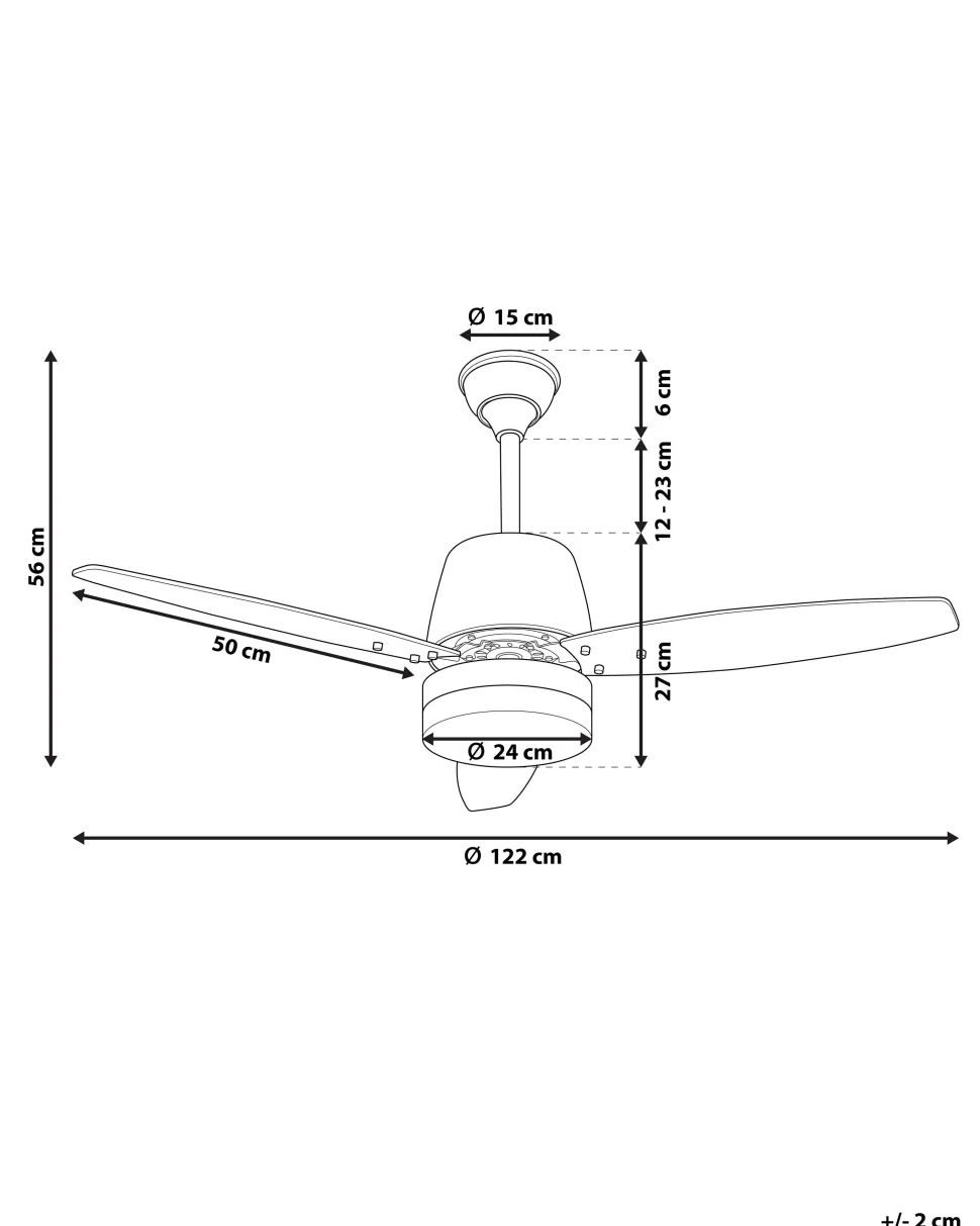 Ventoinha De Teto Prateada Com Luz Led Mlava