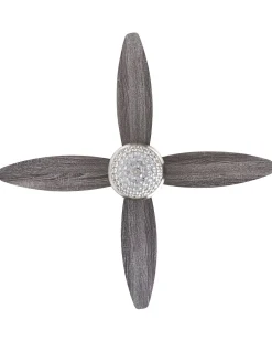 Ventoinha De Teto Prateada E Cinzenta Com Luz Led Zarqa