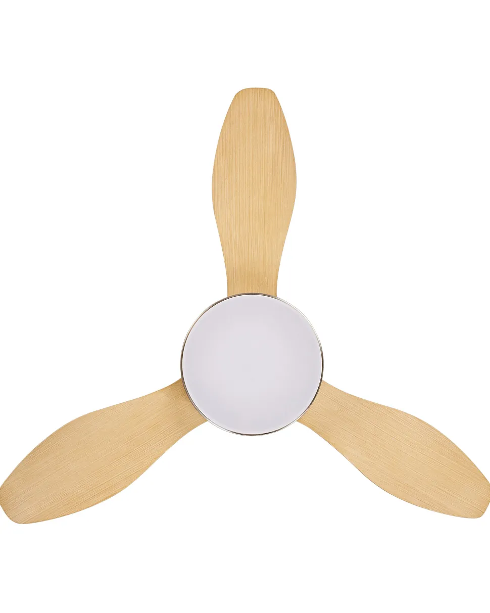 Ventoinha De Teto Prateada Com Luz Led Banderas