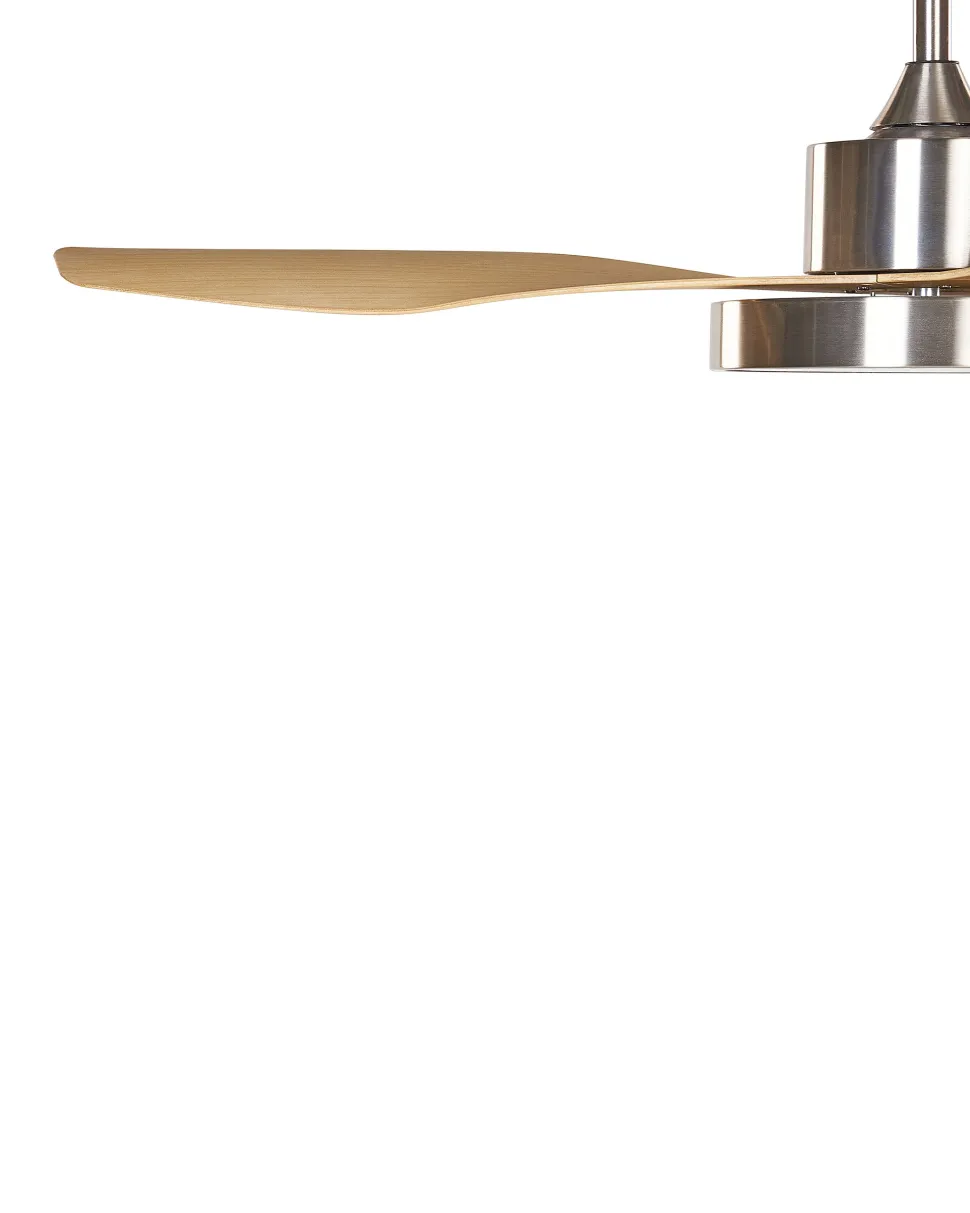 Ventoinha De Teto Prateada Com Luz Led Banderas