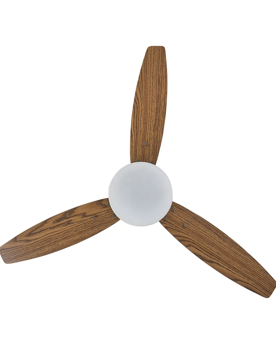 Ventoinha De Teto Preta E Castanha Com Luz Led Mlava